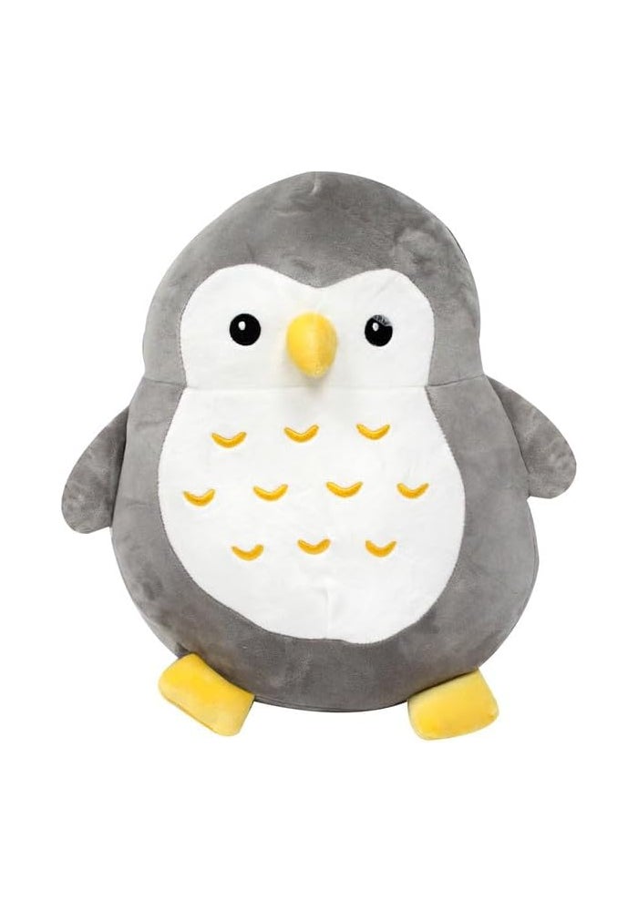 Daiso وسادة عناق دايسو إنج - بومة رمادية بيضاء - Image 1